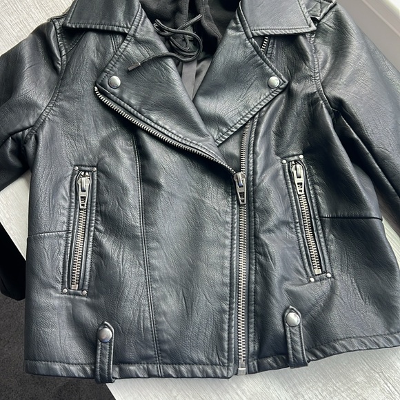 BLANK NYC Leather Jacket with Removable Hood - Picture 3 of 10